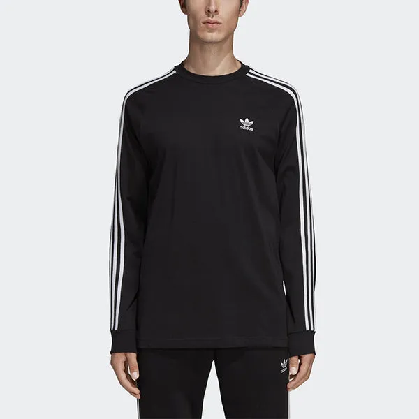 adidas originals Classic Round Neck Cozy Long Sleeves Sweatshirt Black, black