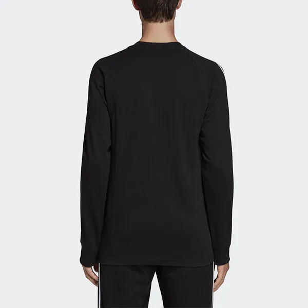 adidas originals Classic Round Neck Cozy Long Sleeves Sweatshirt Black, black