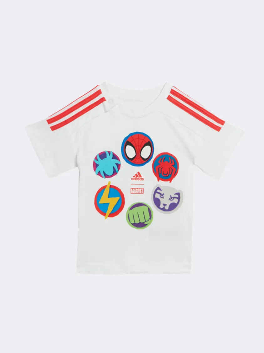 Adidas Spider Man Baby-Boys Sportswear Set White/Bright Red