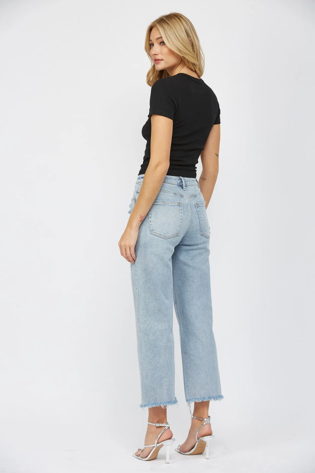 Ankle Wide Leg Jeans