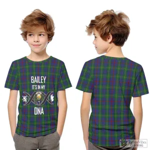 Bailey Tartan Kid T-Shirt with Family Crest DNA In Me Style