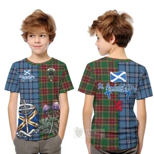 Baxter Tartan Kid T-Shirt Happy St. Andrew's Day Half Tartan Style