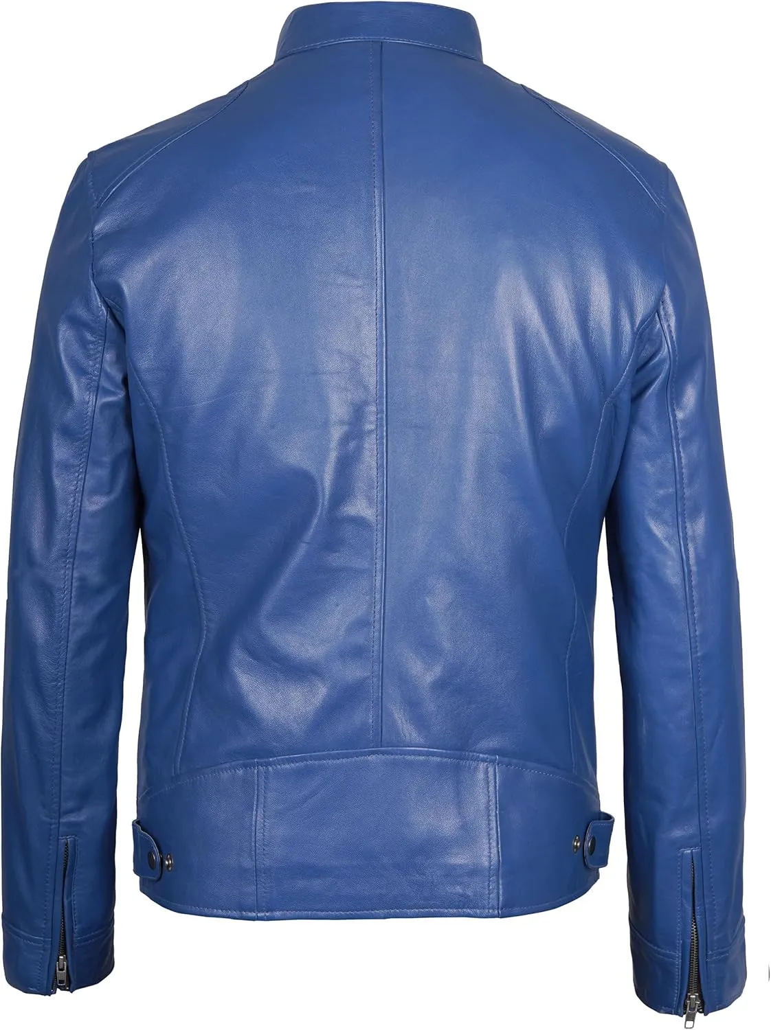 Blingsoul Leather Jackets For Men - Real Lambskin Motorcycle Style Mens Leather Jacket