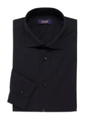 Classic comfortable fit shirt Cavalli Class By Roberto Cavalli, black
