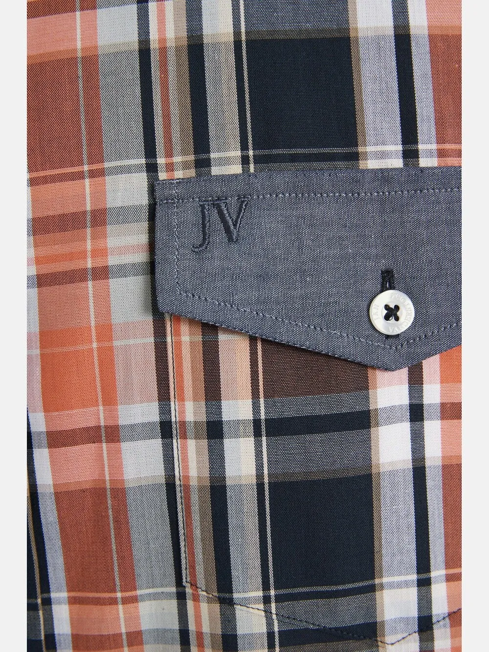 Comfortable button-down shirt Jan Vanderstorm Pieter, red