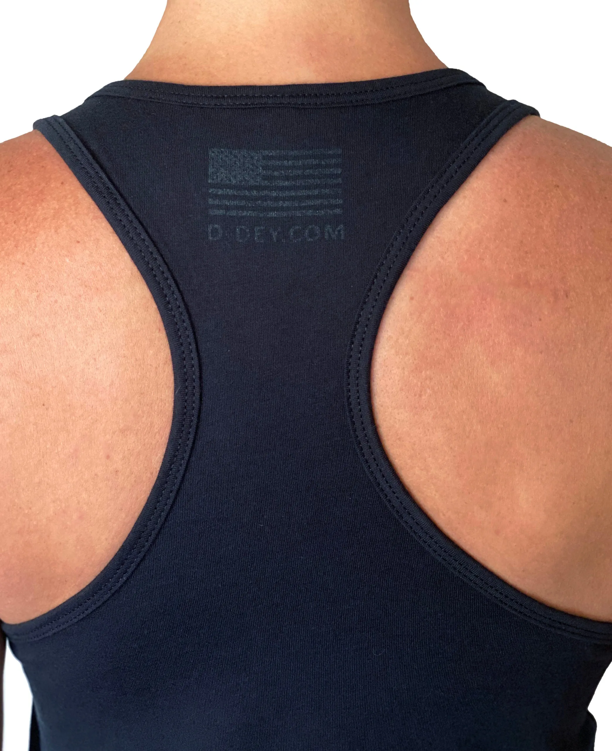 D-Dey Black on Black Crest Women's Tank Top - Soft, Comfortable and Pre-Shrunk