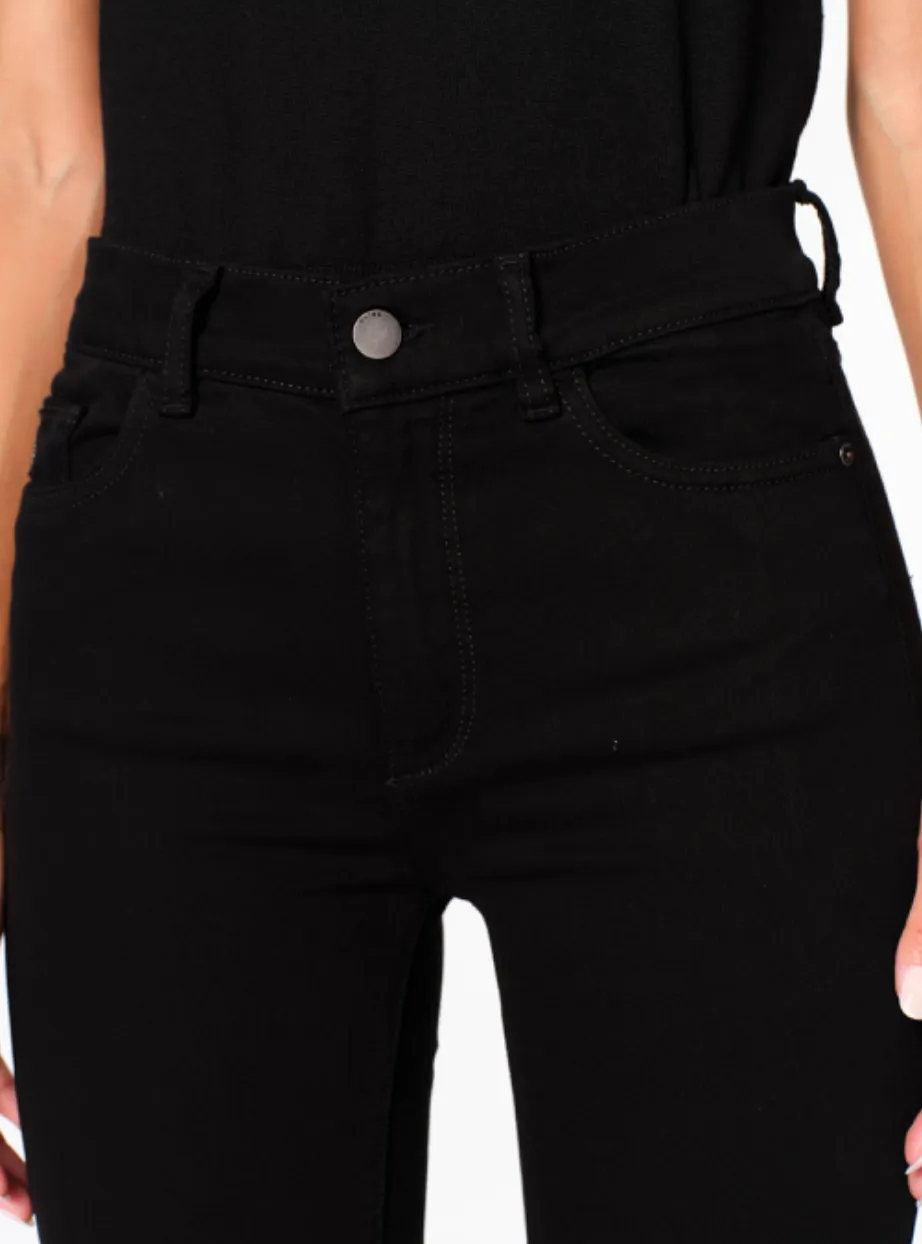 DL1961 Halle Instasculpt Straight 29" Black