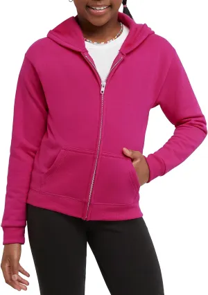 Hanes Girls' Comfortsoft Ecosmart Full-Zip Hoodie
