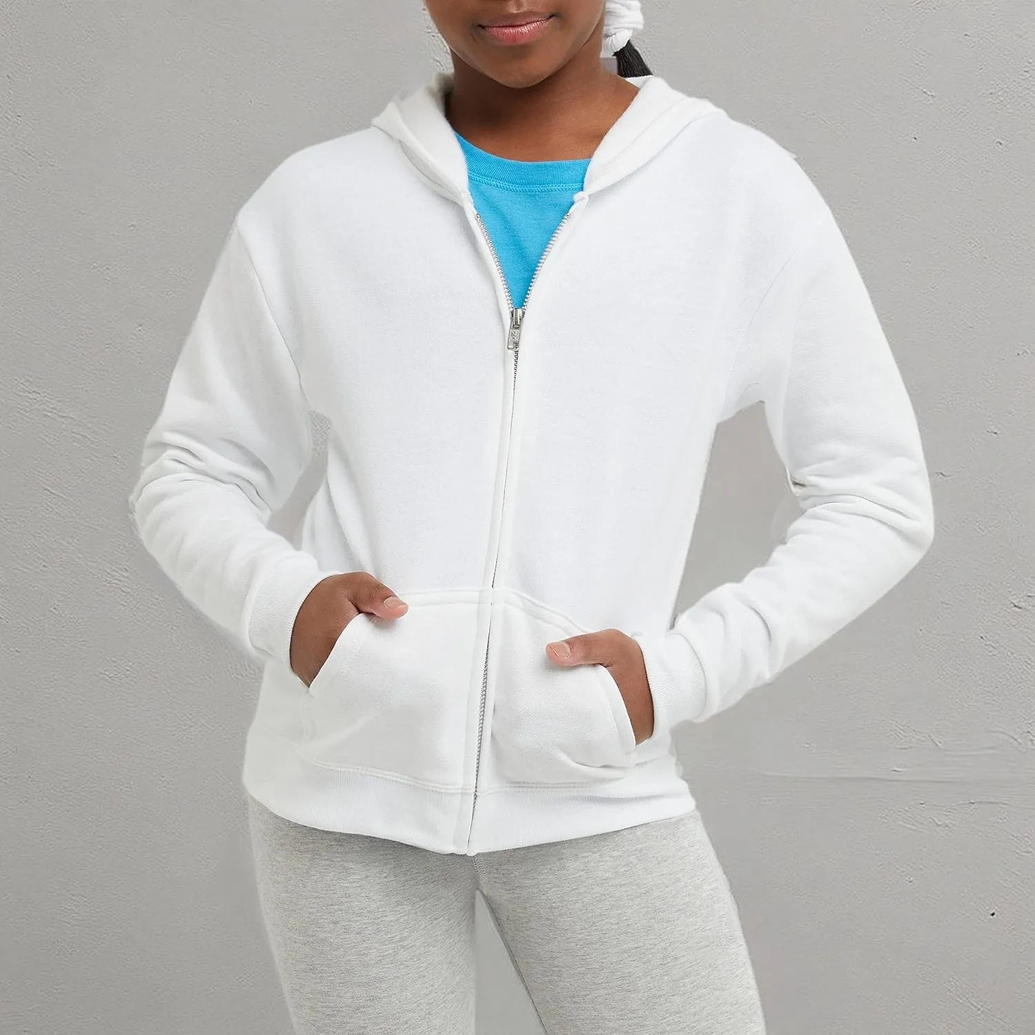 Hanes Girls' Comfortsoft Ecosmart Full-Zip Hoodie