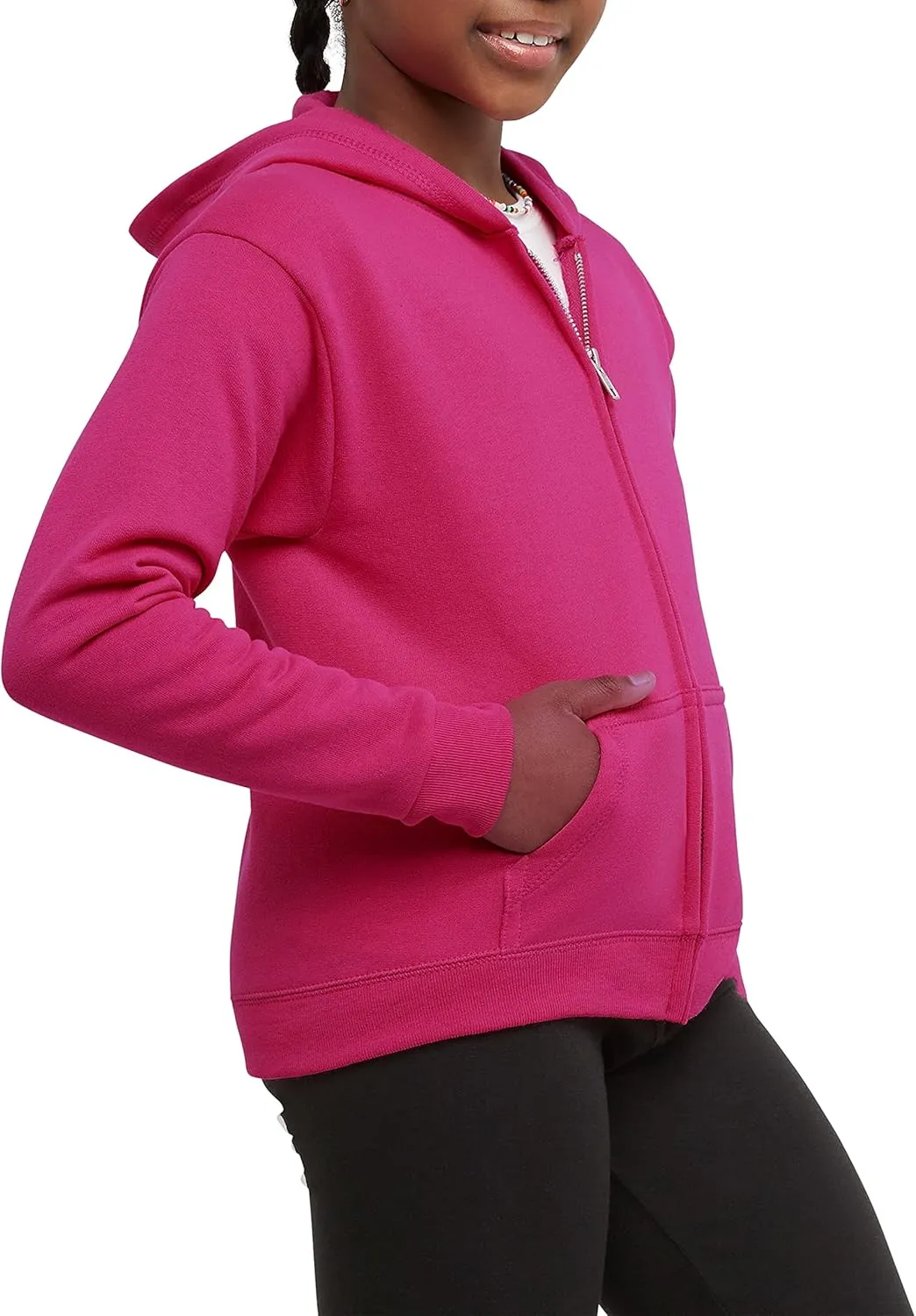 Hanes Girls' Comfortsoft Ecosmart Full-Zip Hoodie