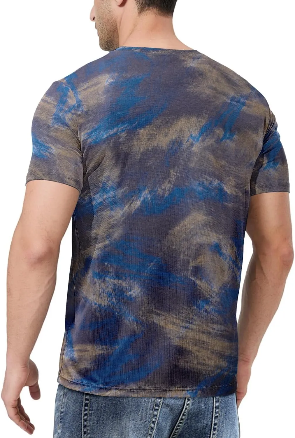 Keasmto Mens T-Shirts Casual Stylish Graphic Short Sleeve Hip Hop T Shirts Cotton Hipster Tees Tops Print Shirt