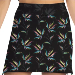 MIDNIGHT BLOSSOMS PULL ON SKORT