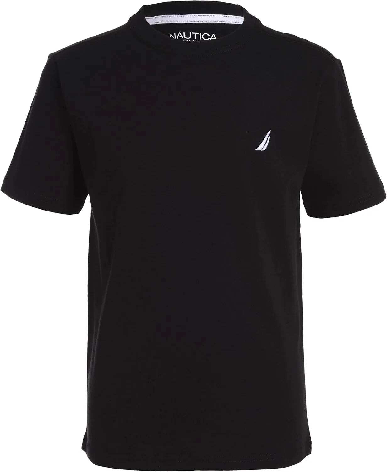 Nautica Boys' Short Sleeve Solid Crew Neck T-Shirt, Soft, Comfortable, Relaxed Fit