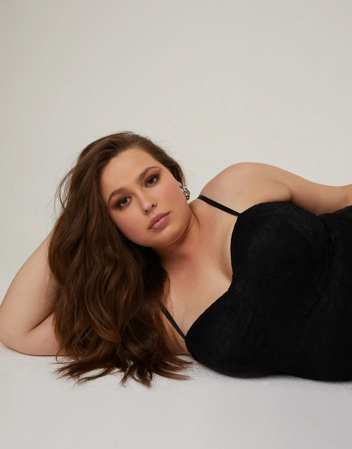 Plus Size Lace Bustier Top