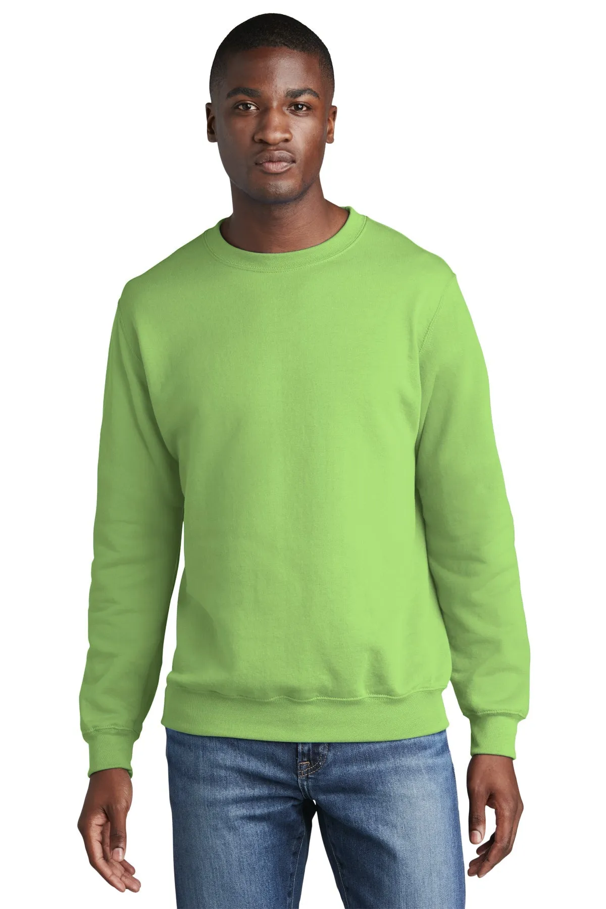 Port & Company Core Fleece Customized Sweatshirts, Lime