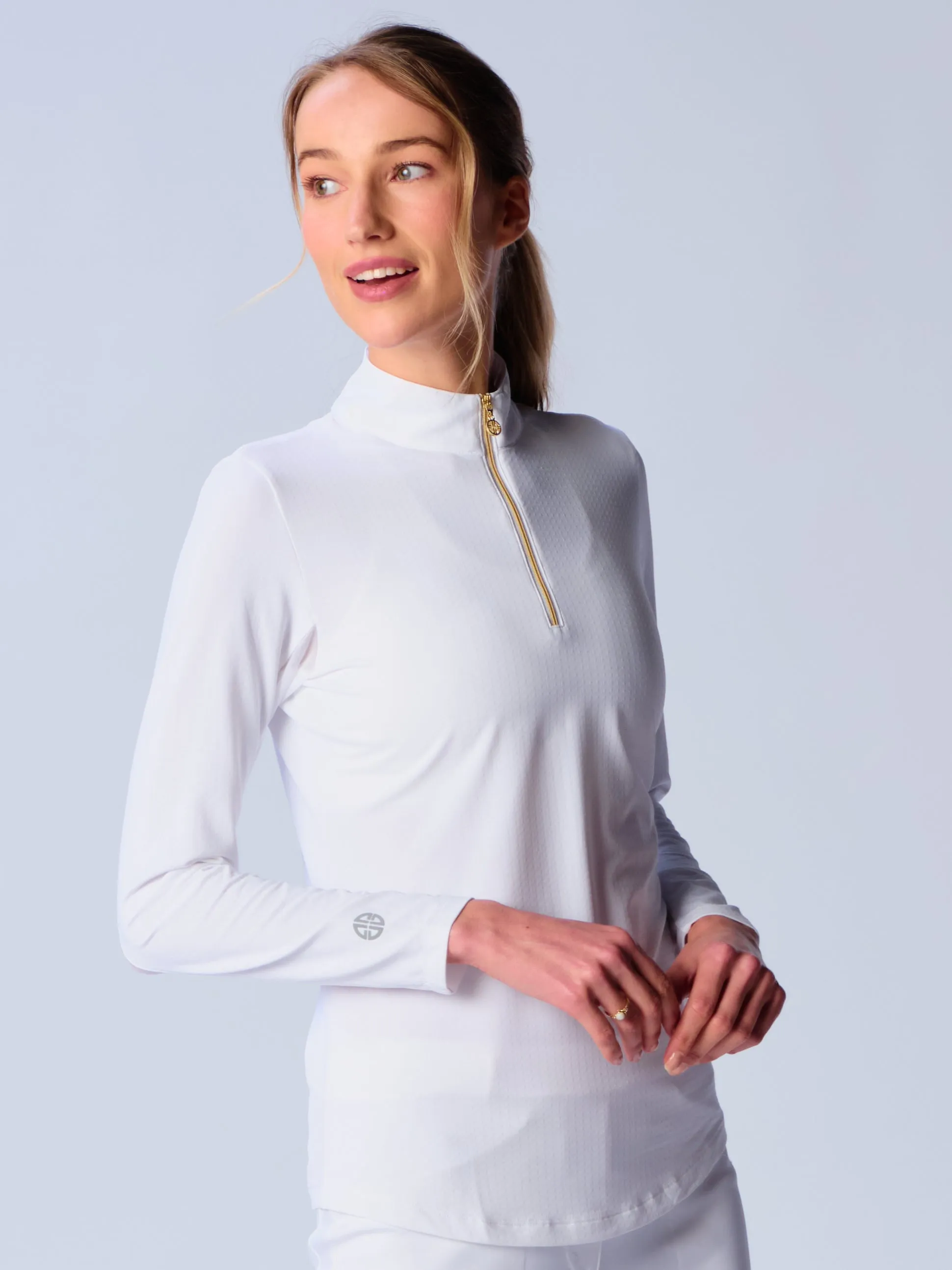 Quarter Zip Sun Protection Top In Various Colors