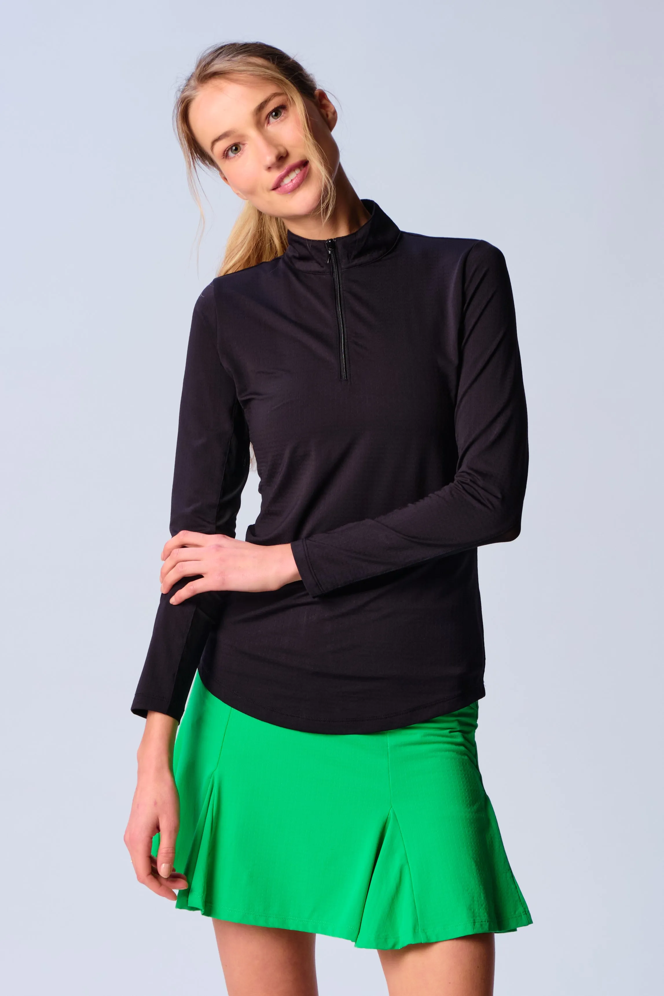 Quarter Zip Sun Protection Top In Various Colors