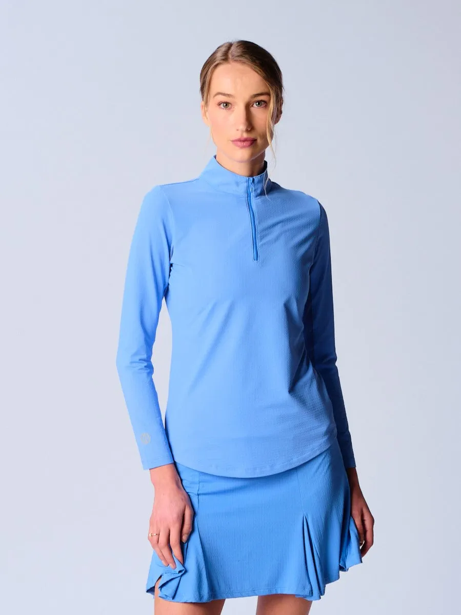 Quarter Zip Sun Protection Top In Various Colors