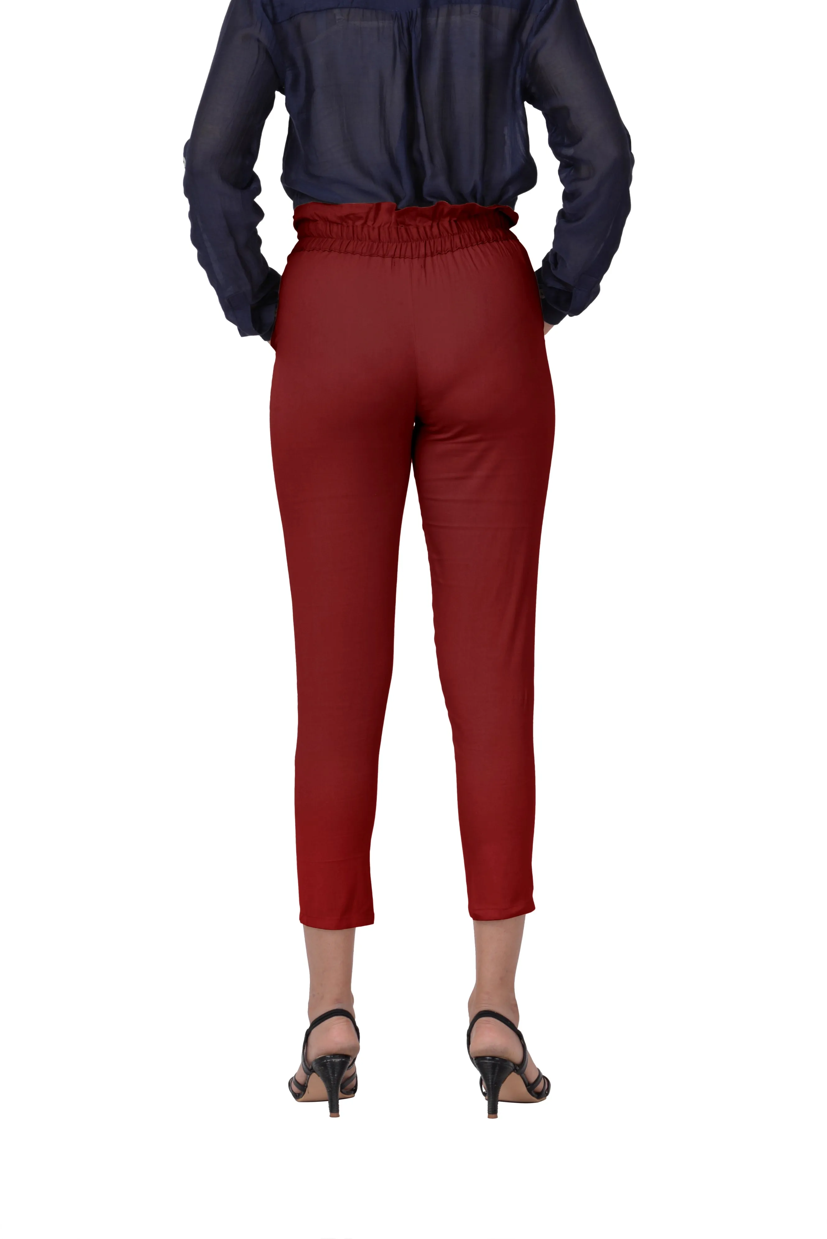 Ruffle Pants (Maroon)