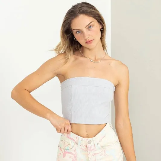 Strapless Crop - Blue