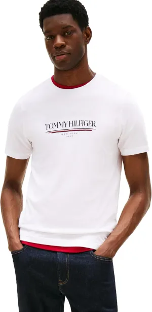 Tommy Hilfiger Men's Short Sleeve Cotton Graphic T-Shirts with Printed Logo