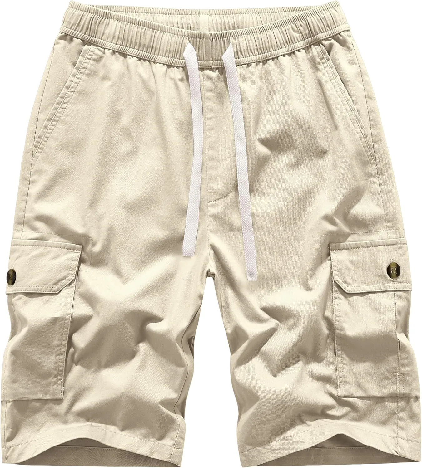 VtuAOL Women's Cargo Shorts Elastic Waist Comfy Cotton Loose Fit Shorts