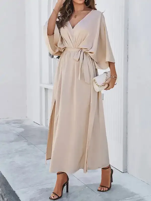 Women’s New Model Elegant V-neck Loose Dress