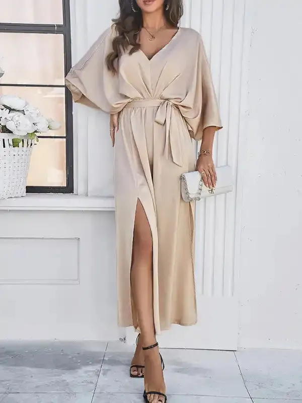 Women’s New Model Elegant V-neck Loose Dress