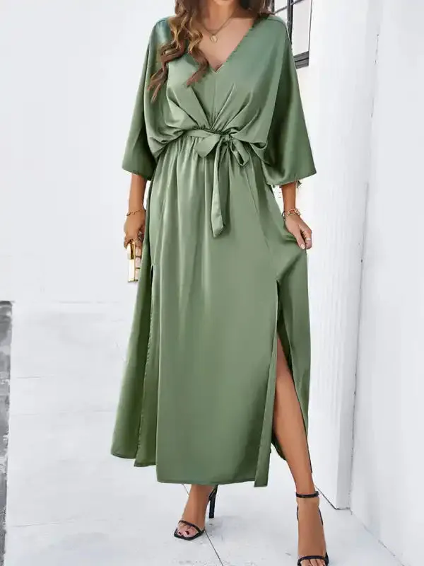 Women’s New Model Elegant V-neck Loose Dress