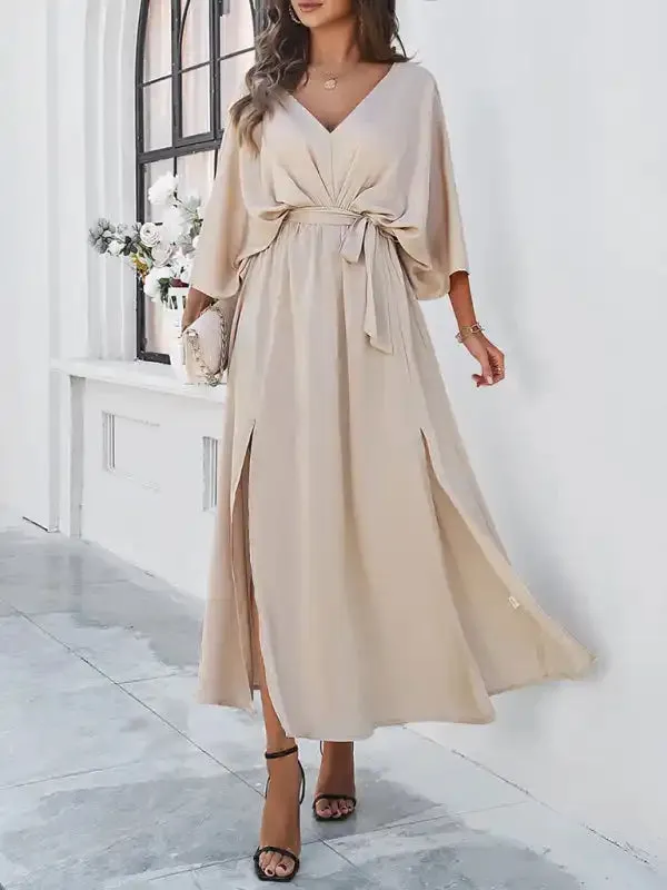 Women’s New Model Elegant V-neck Loose Dress