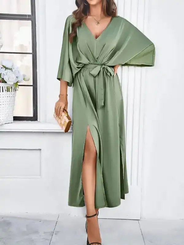 Women’s New Model Elegant V-neck Loose Dress