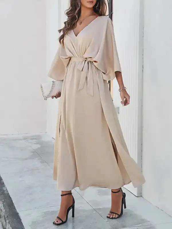 Women’s New Model Elegant V-neck Loose Dress