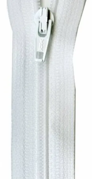 ZIPLON COIL ZIPPER WHITE 18"